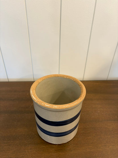 Blue Striped Crock