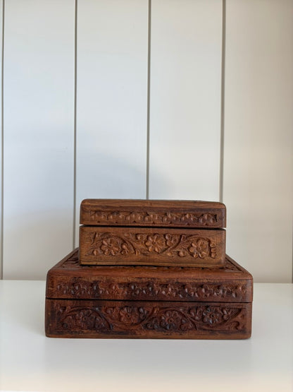 Carved Wooden Box