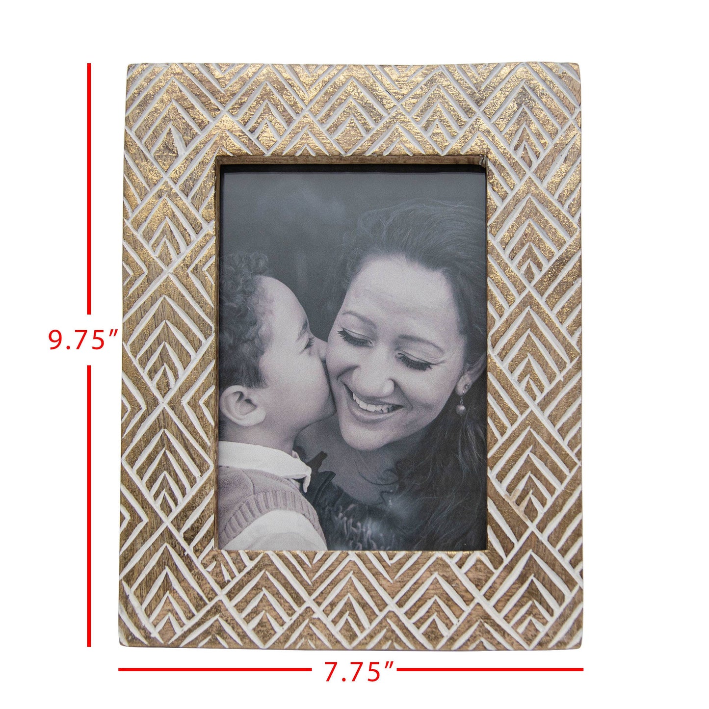 Boho Geometric Wood Picture Frame