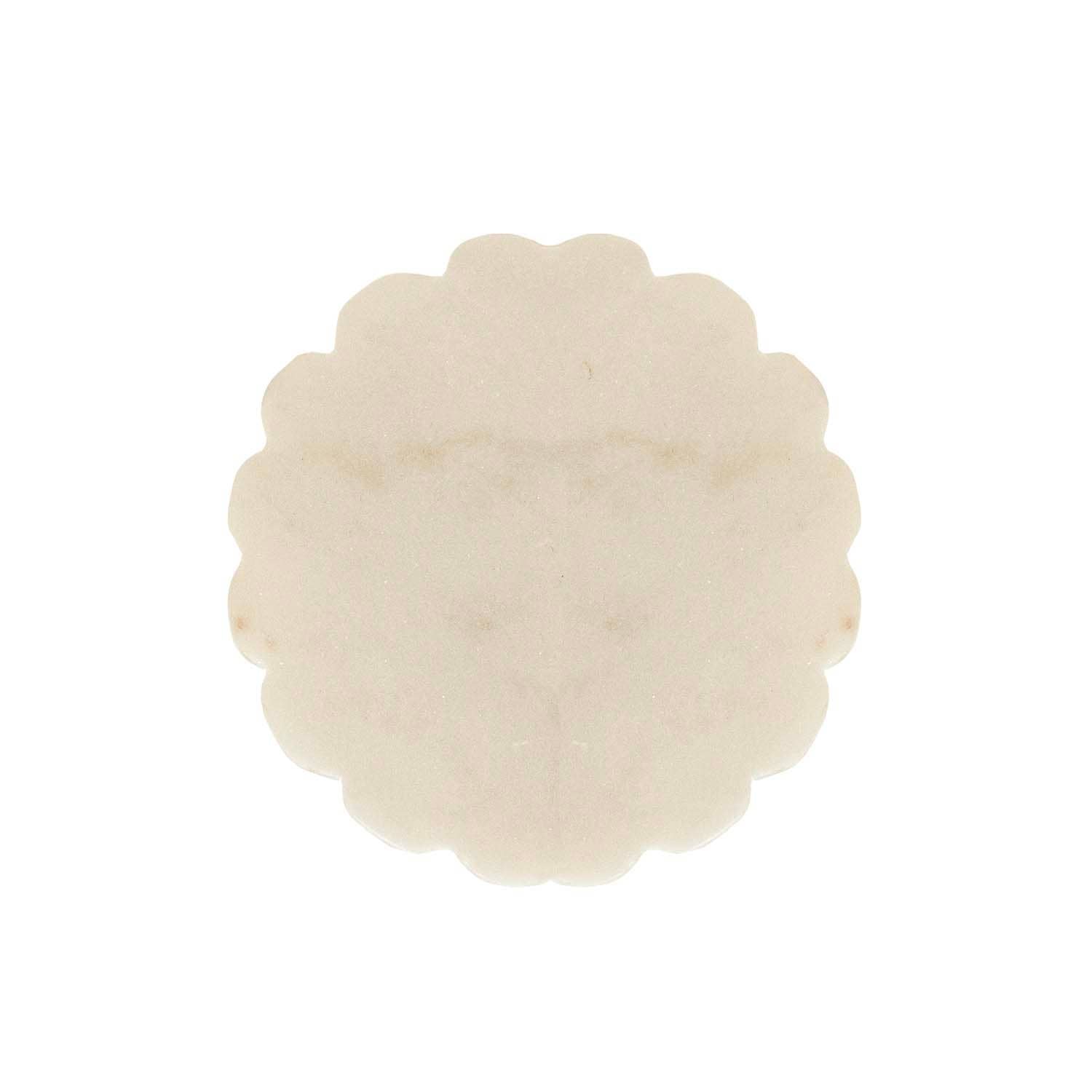 Marble. Scallop Edge Coasters (Set of 4)