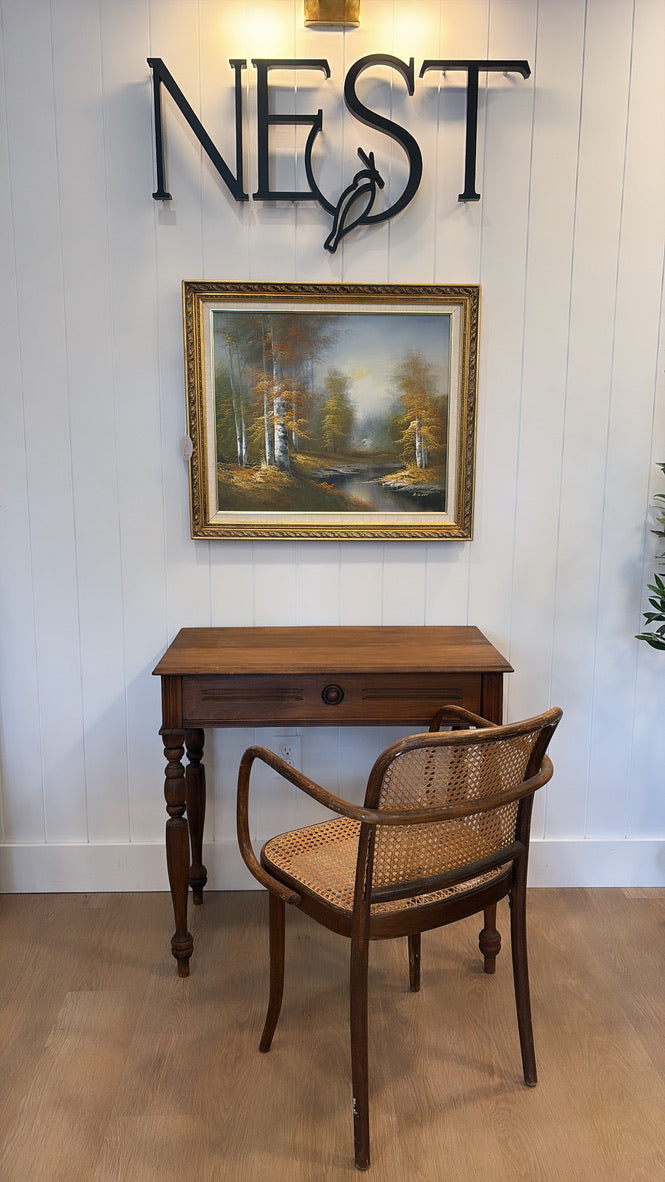 Antique Pine Desk Side Table