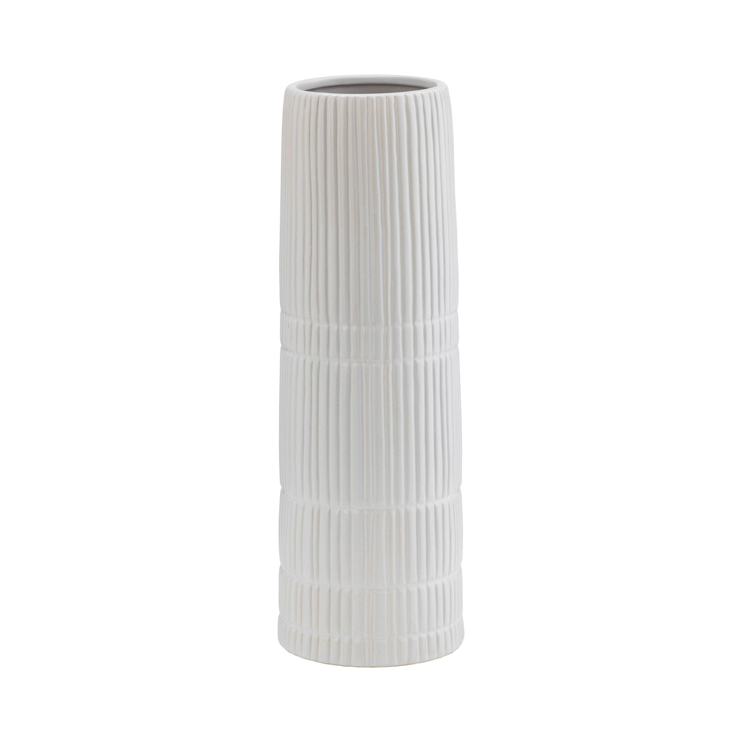 White Ceramic Lined Vase