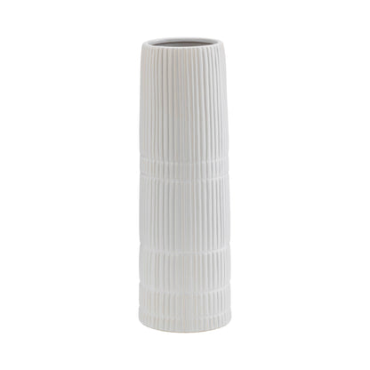 White Ceramic Lined Vase
