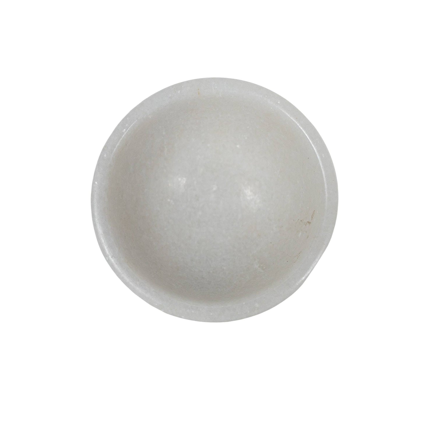 Fleur White Marble Pinch Bowl