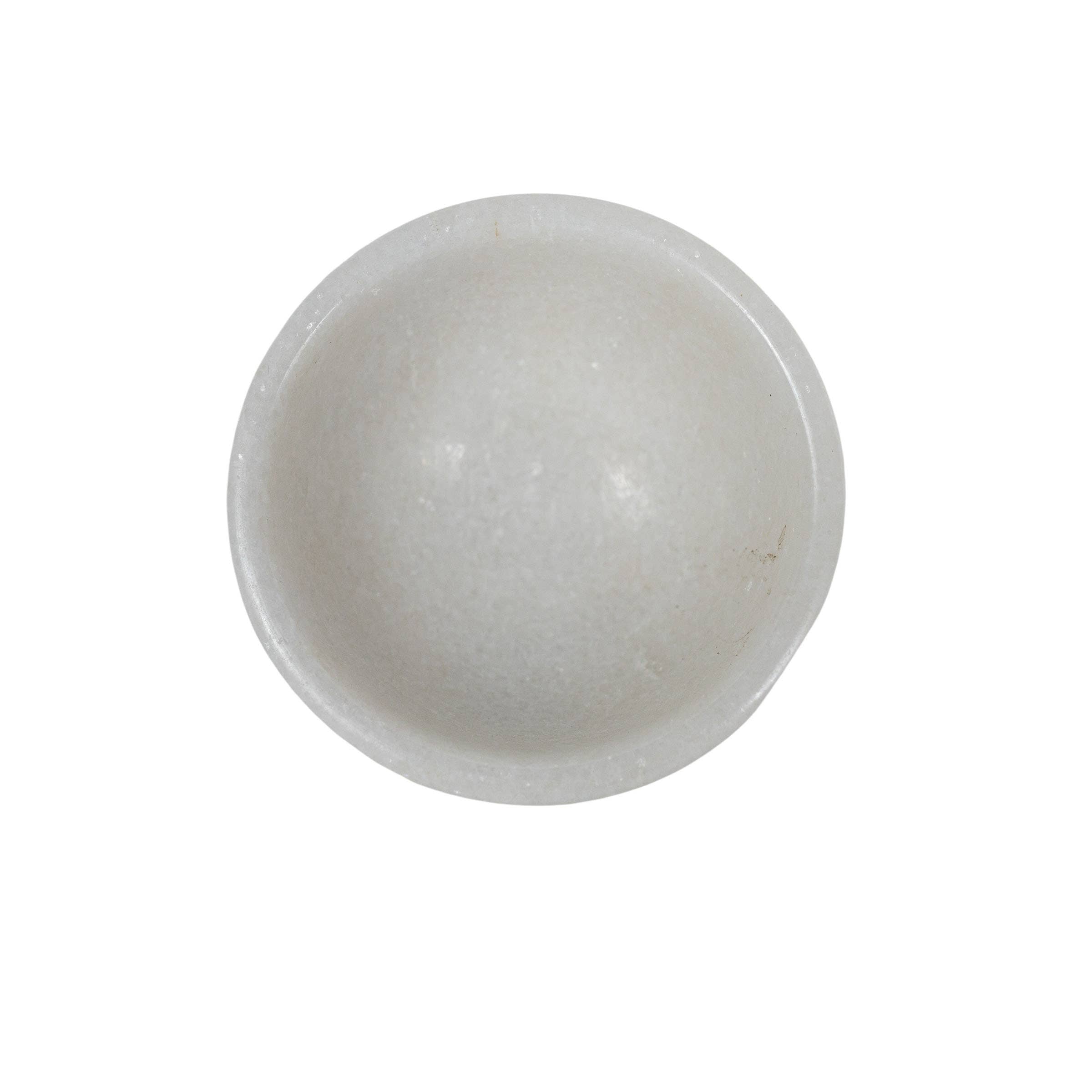 Fleur White Marble Pinch Bowl