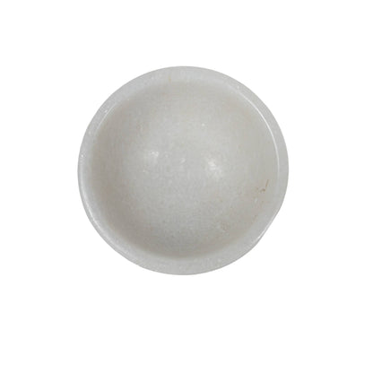 Fleur White Marble Pinch Bowl