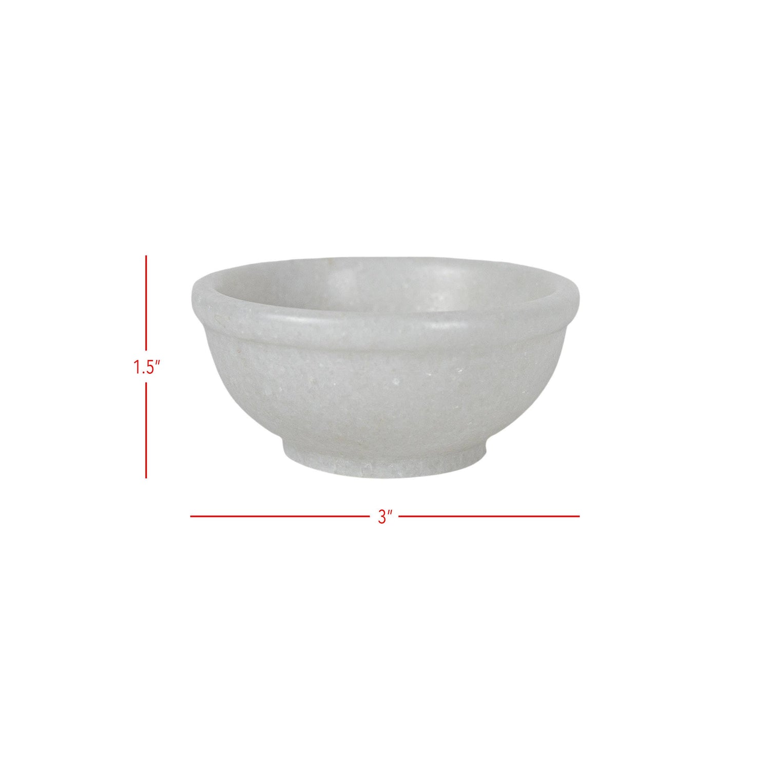 Fleur White Marble Pinch Bowl