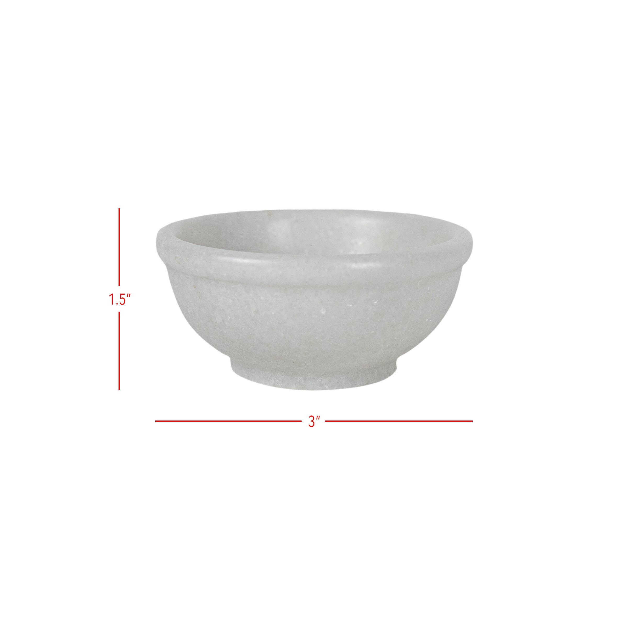 Fleur White Marble Pinch Bowl