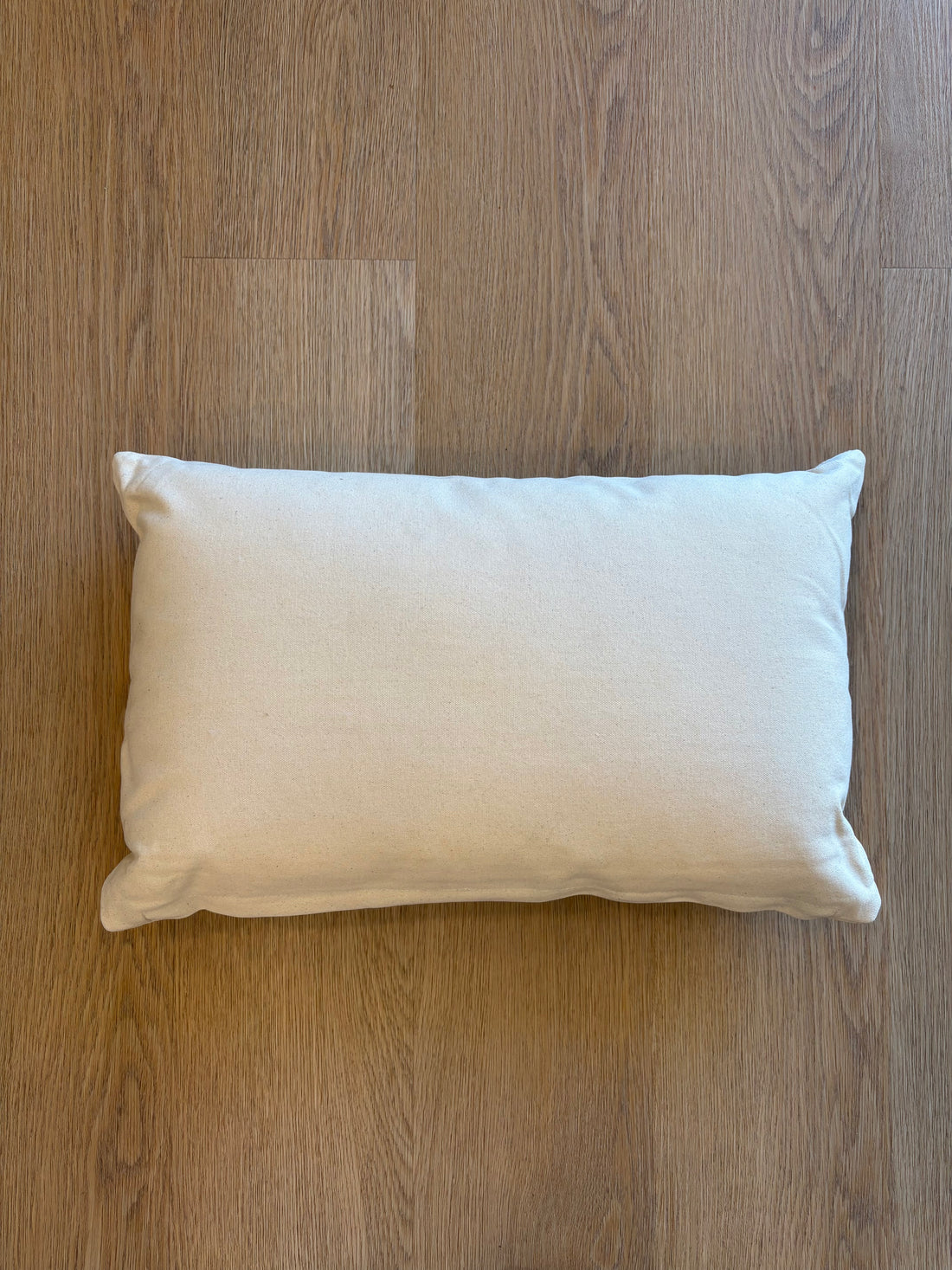 Natural Linen &amp; Leather Strip Pillow - 20x12