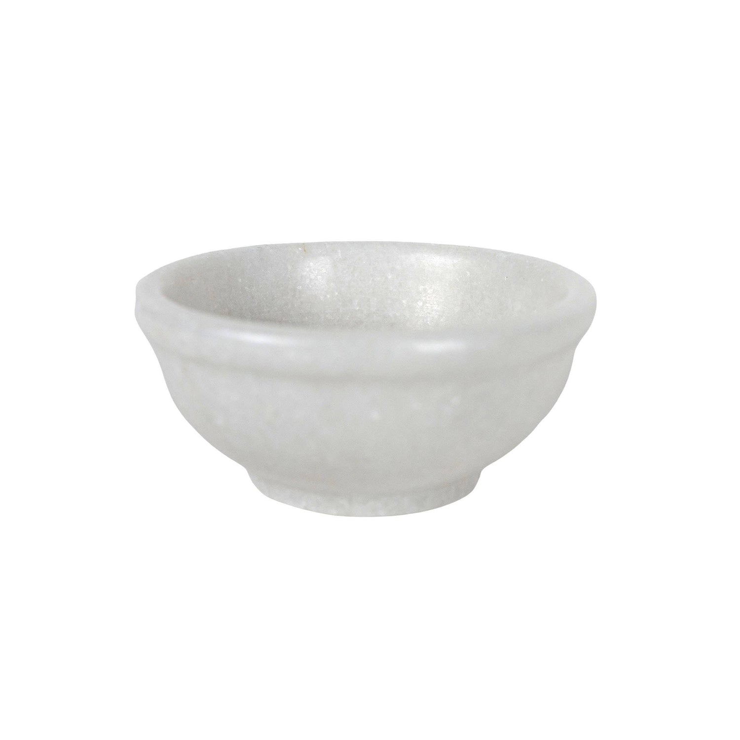 Fleur White Marble Pinch Bowl