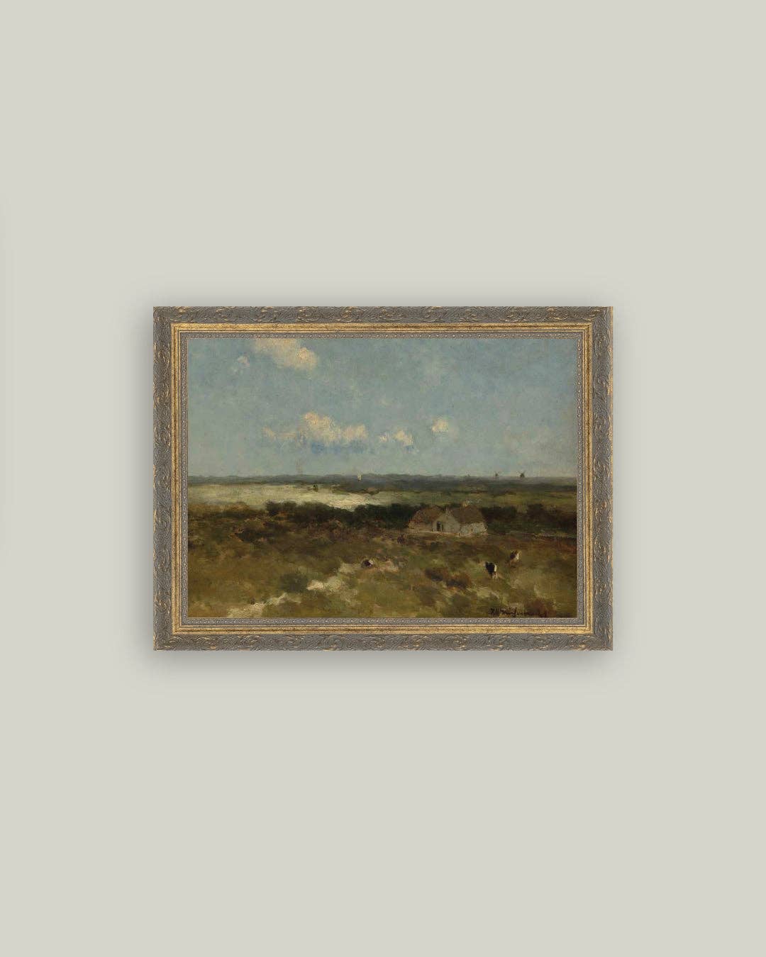 Coastal Farm Framed Antique Print