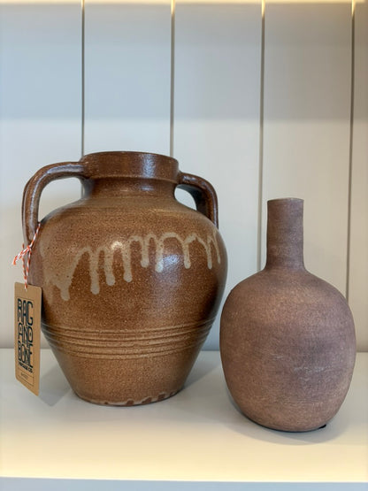 Ceramic Drip Vase w/ Handles