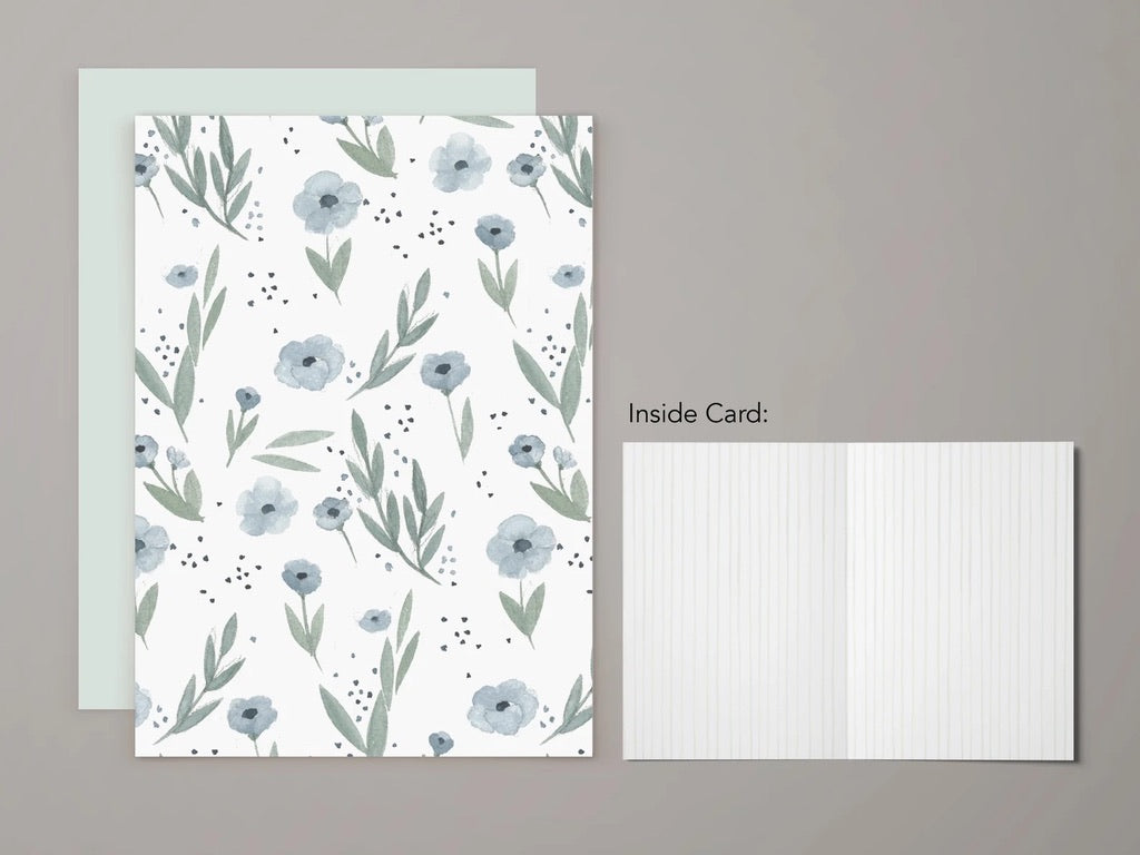 Blue Flower Toss Card