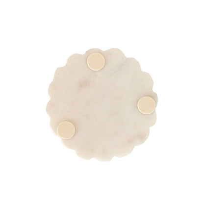 Marble. Scallop Edge Coasters (Set of 4)
