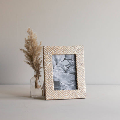 Boho Geometric Wood Picture Frame