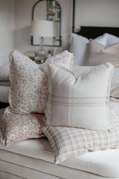 Fleur &amp; Fray Plaid Fringe Pillow - 20x20