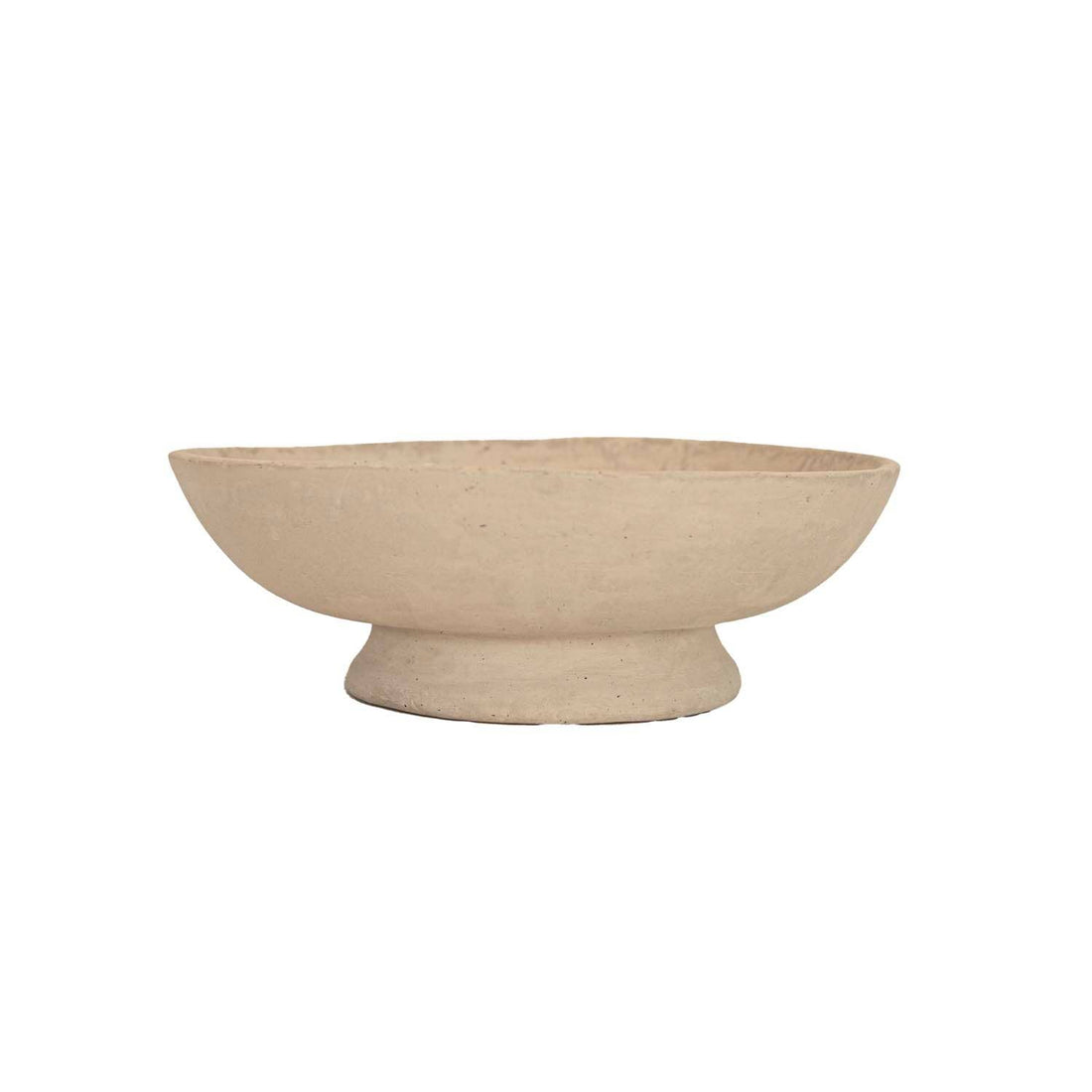 Footed Cream Paper Mache Bowl