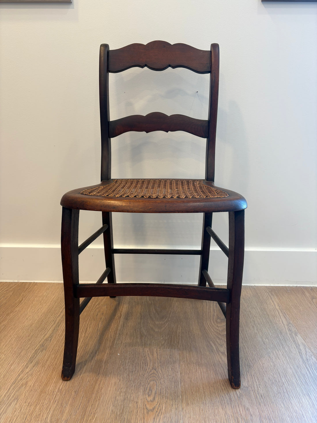 Antique Walnut and Cane Chair