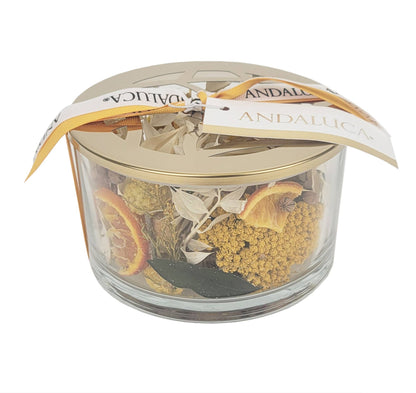Lemon Zest &amp; Thyme Glass Bowl Potpourri