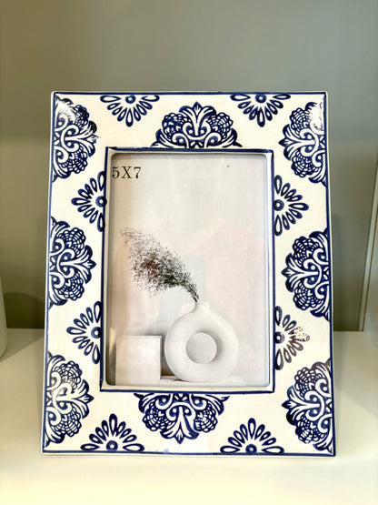 Blue &amp; White Ceramic Frame