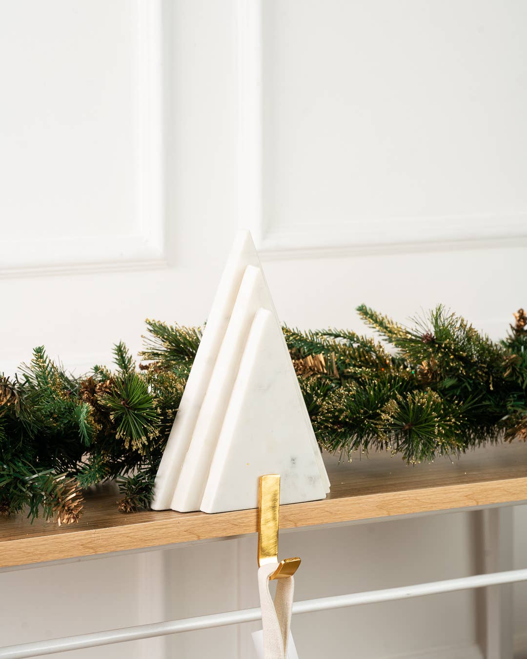 Marble & Gold Stocking Holder