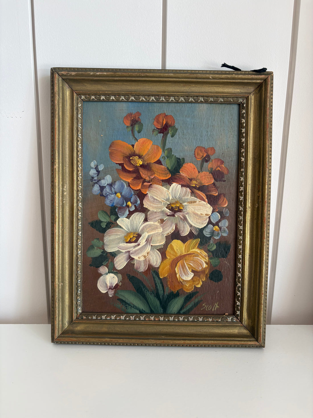 Vintage Small Flower Painting
