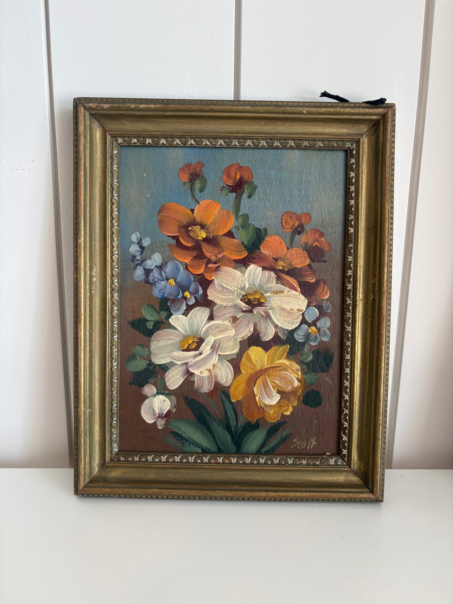 Vintage Small Flower Painting