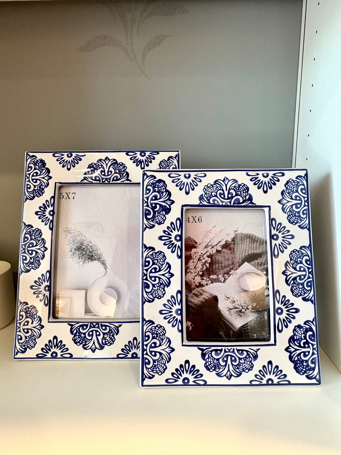 Blue &amp; White Ceramic Frame