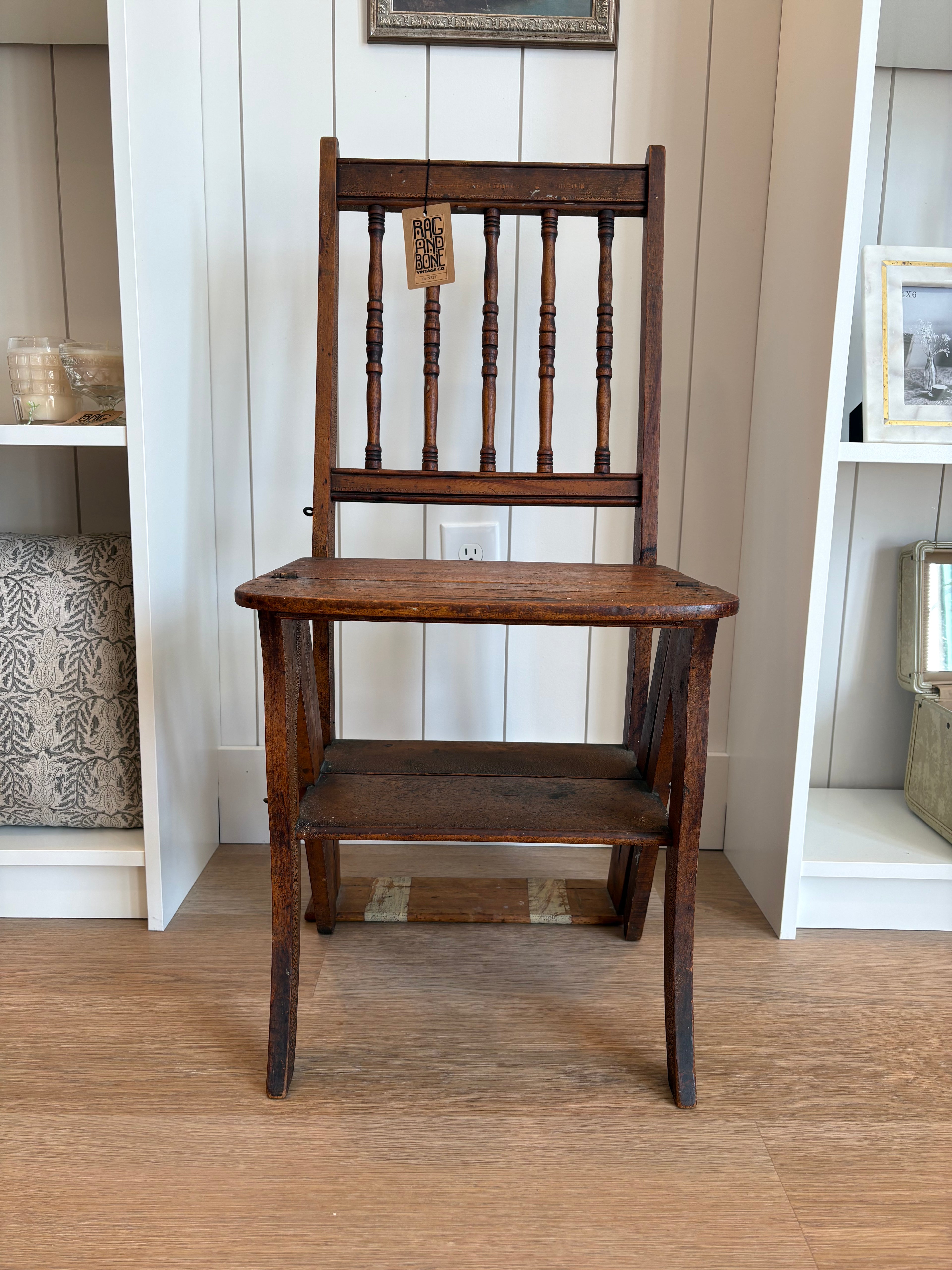 Vintage Folding Chair Ladder