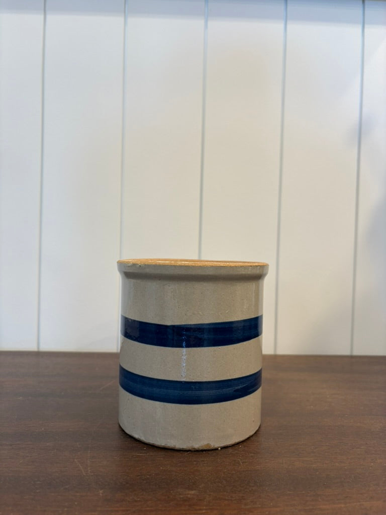Blue Striped Crock