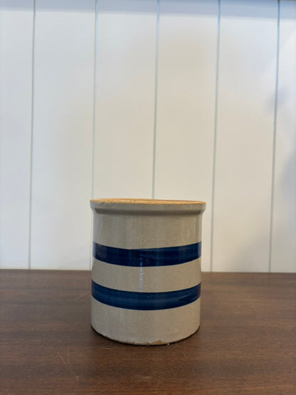 Blue Striped Crock