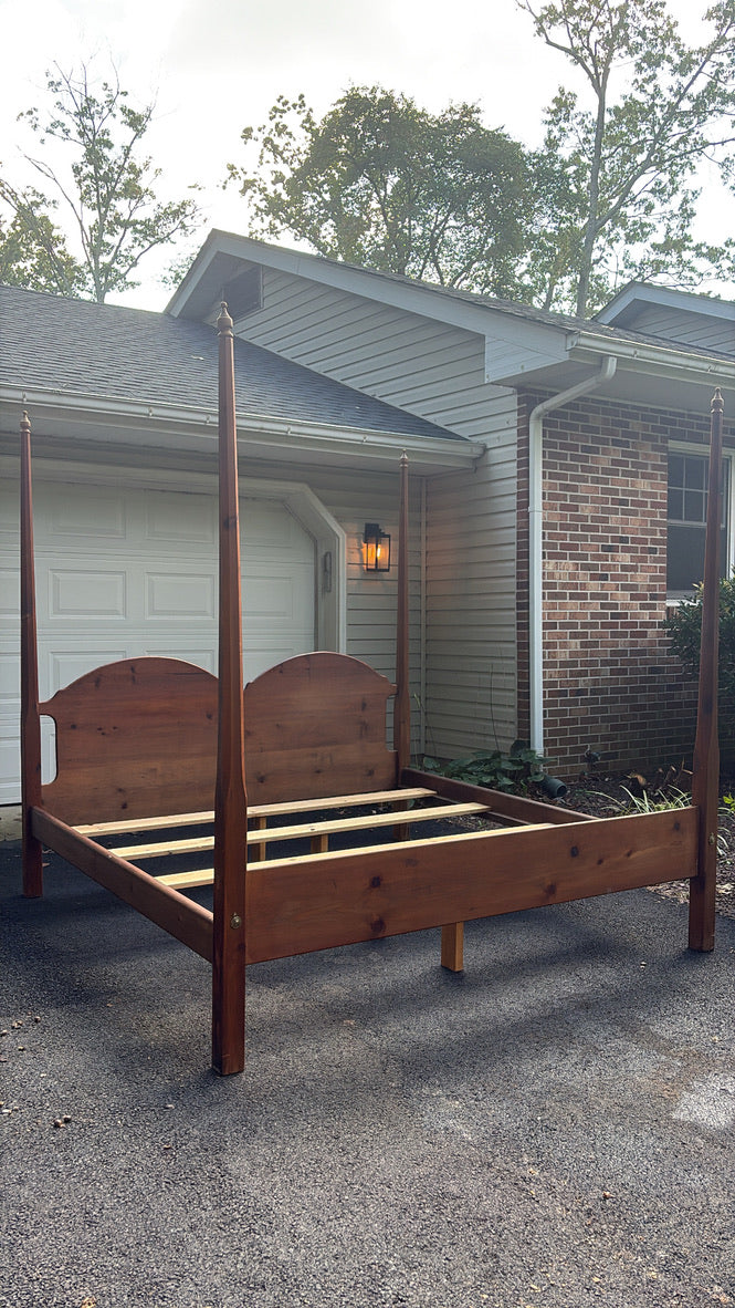 Solid Pine Four Poster Pencil King Bed Frame