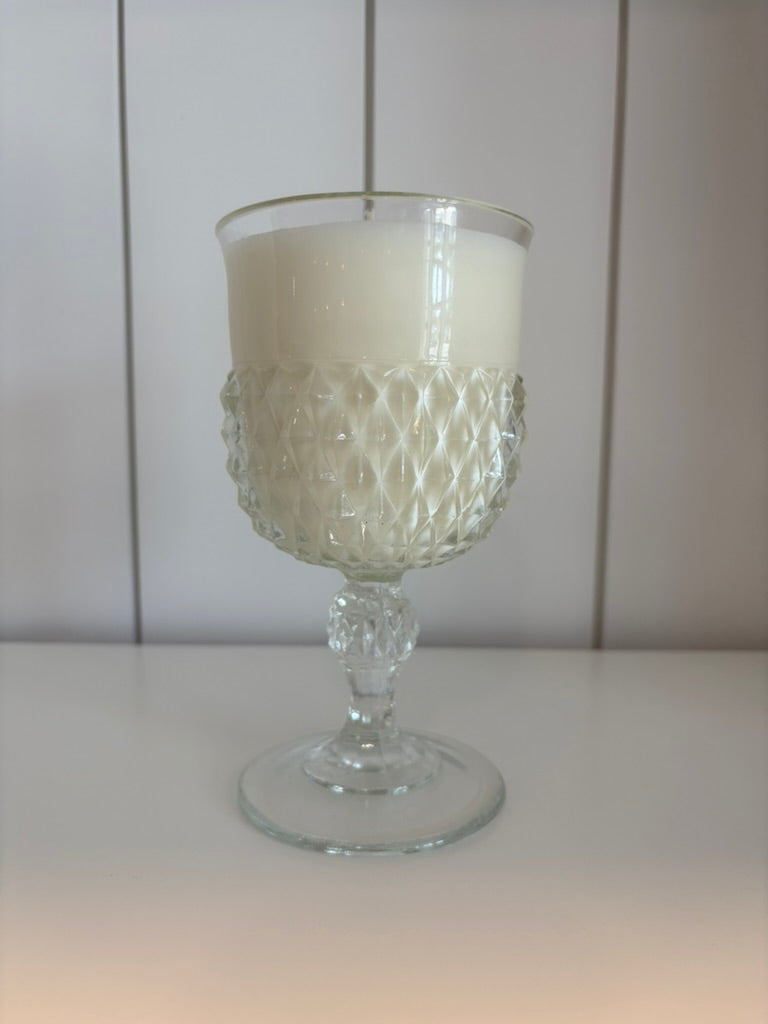 Vintage Pedestal Glass Candle