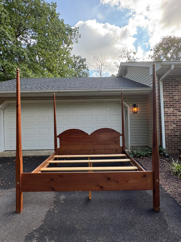 Solid Pine Four Poster Pencil King Bed Frame