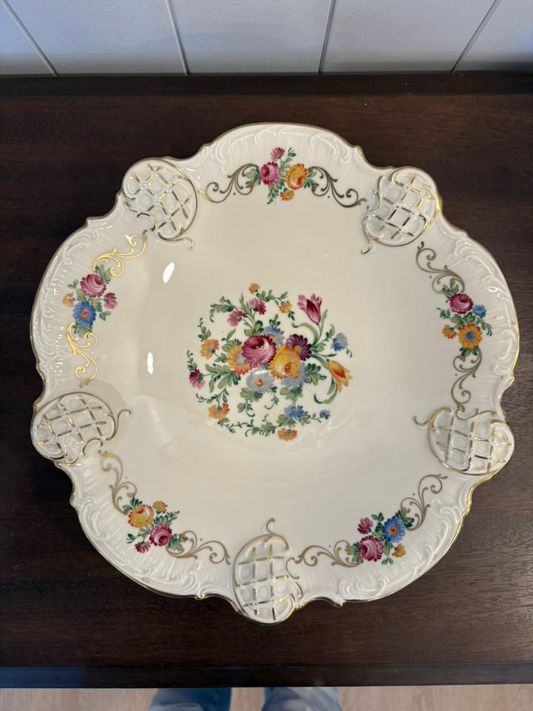 Antique Rosenthal Bowl w/ Floral Motifs