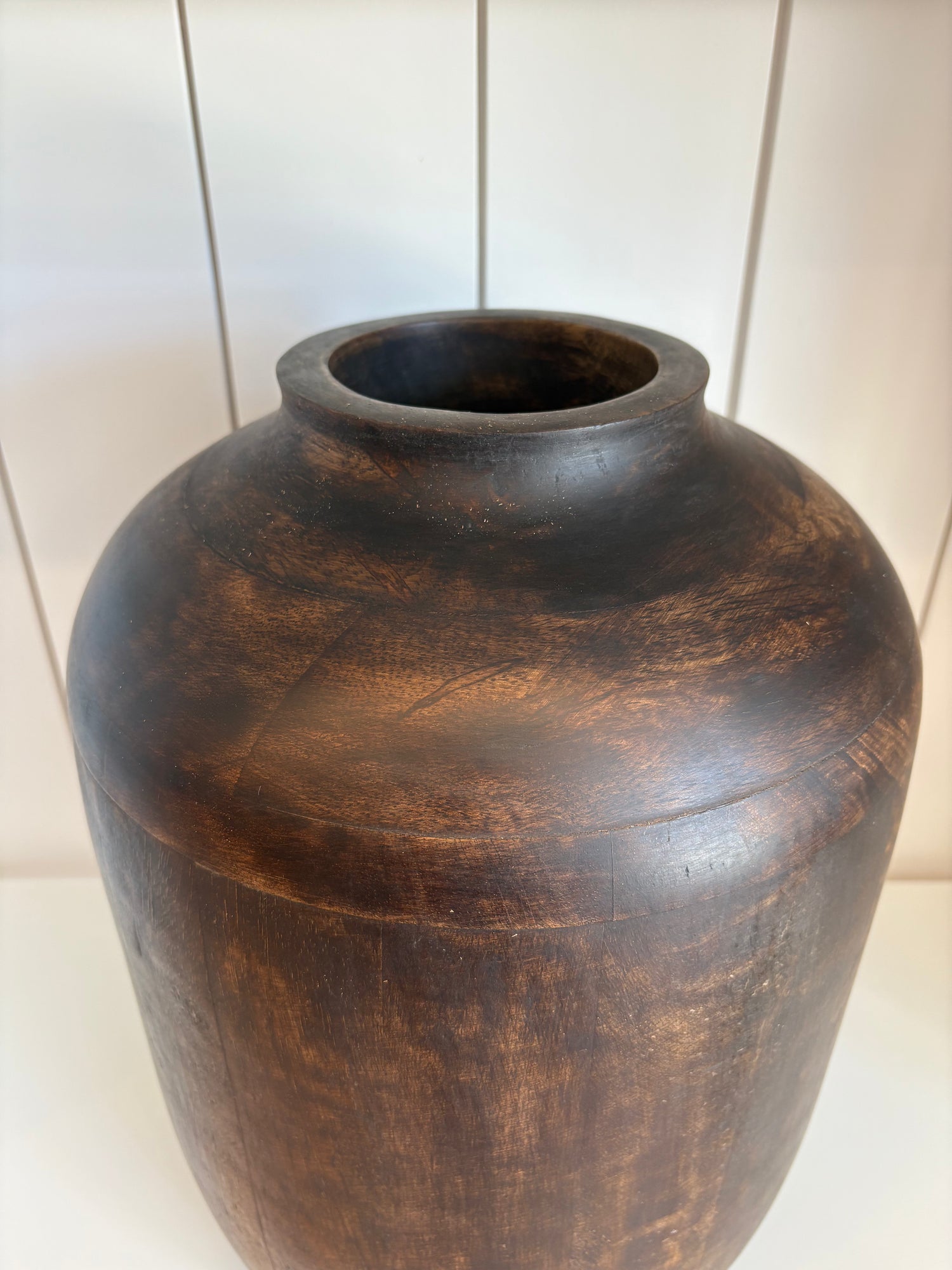 Dark Mango Wood Vase