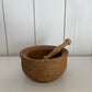 Vintage Wood Pestle & Mortar Bowl