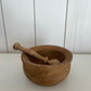 Vintage Wood Pestle & Mortar Bowl