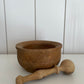 Vintage Wood Pestle & Mortar Bowl