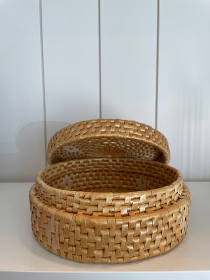 Woven Lidded Basket