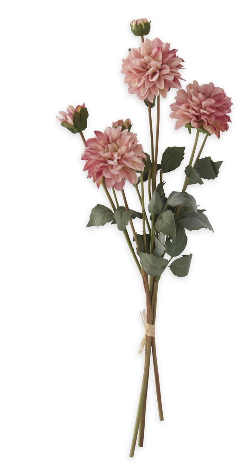 Faux Dried Dahlia Bundle - Pink