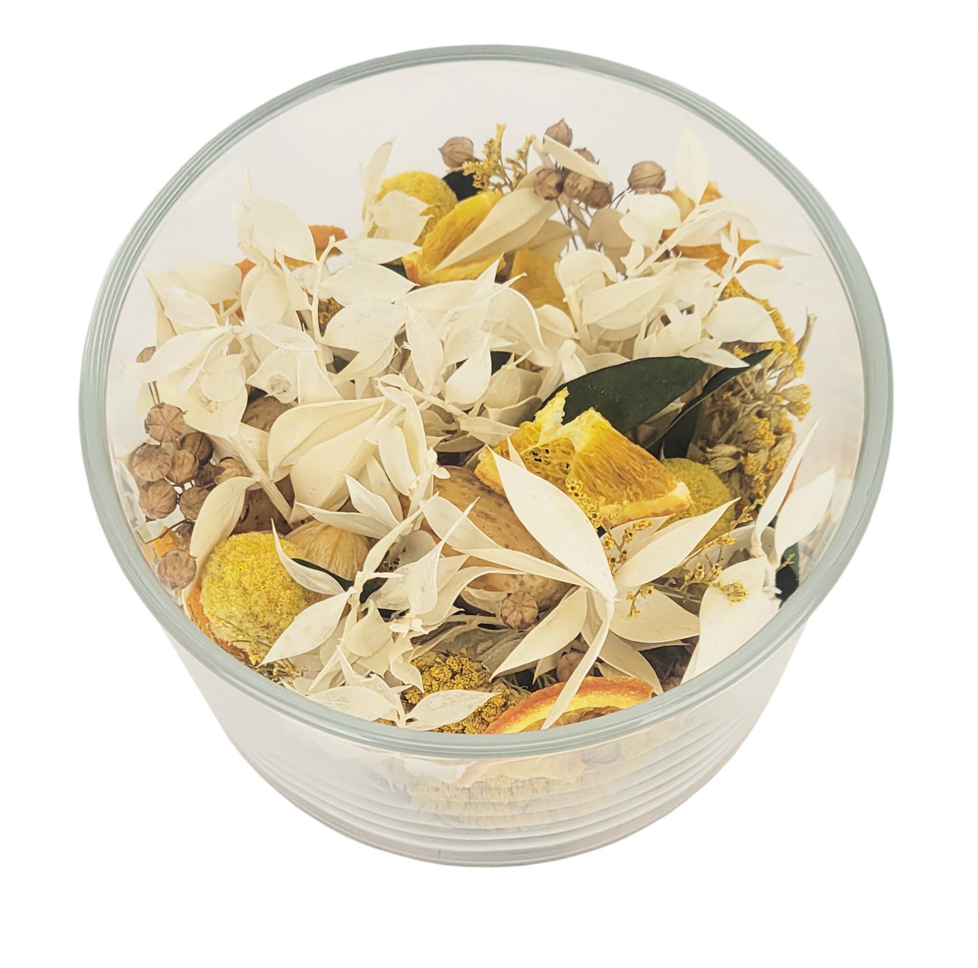 Lemon Zest &amp; Thyme Glass Bowl Potpourri