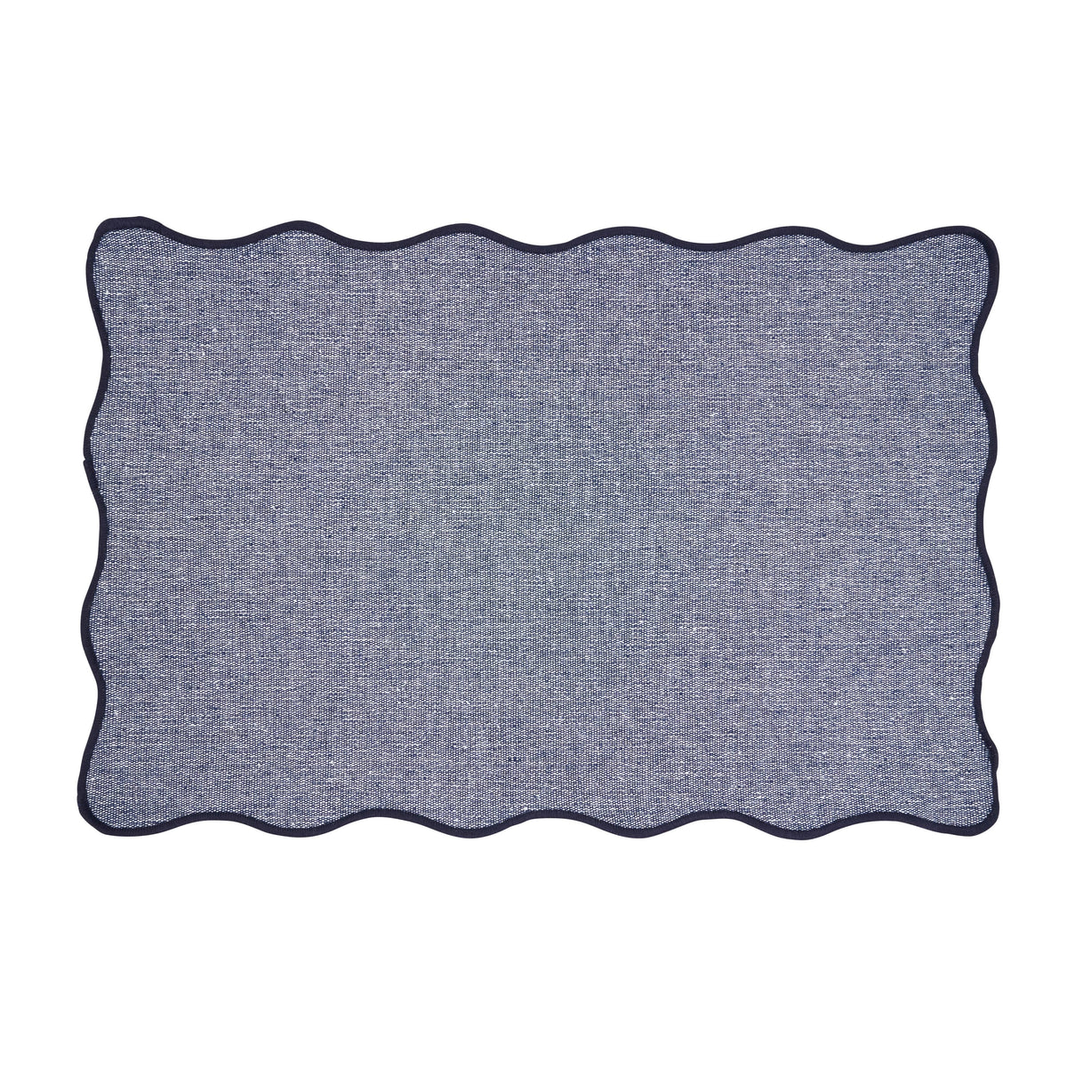Navy Scalloped Edge Placemat
