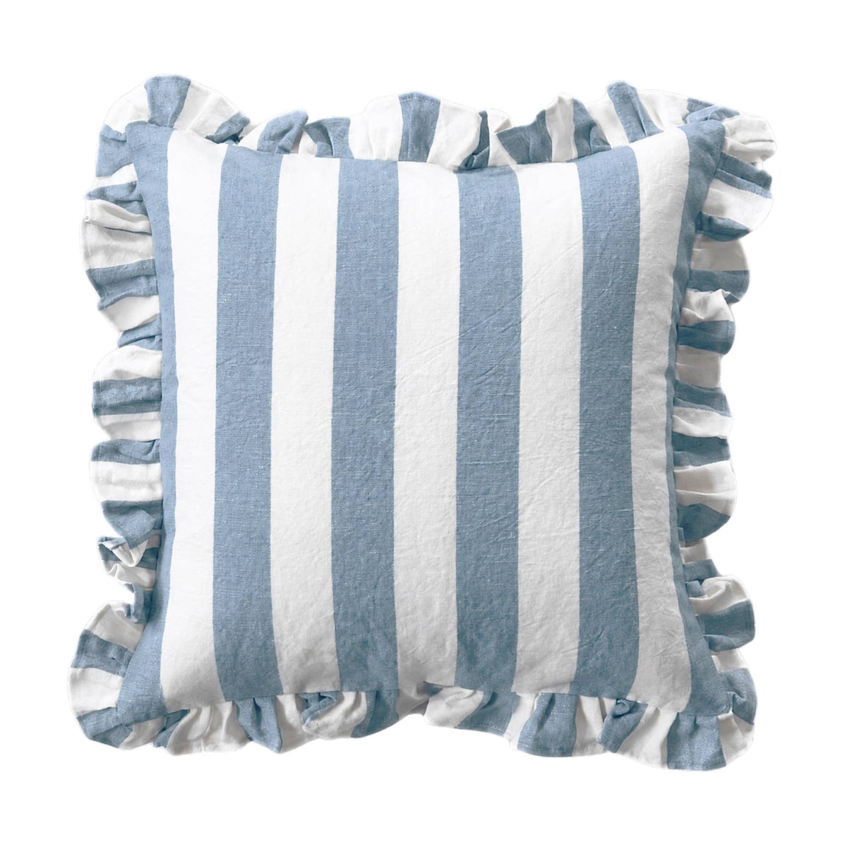 Ruffled Cabana Stripe Pillow