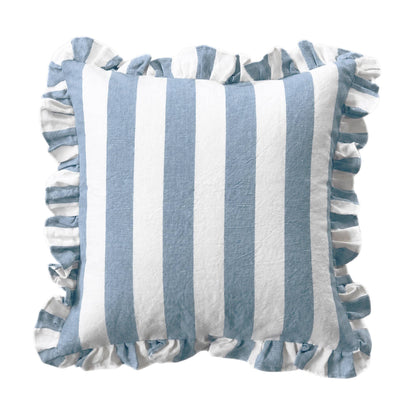Ruffled Cabana Stripe Pillow