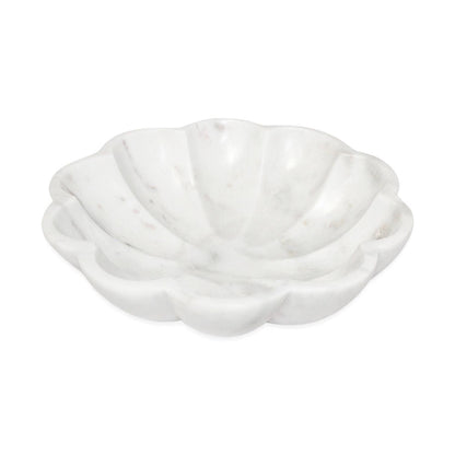 White Marble Lotus Bowl