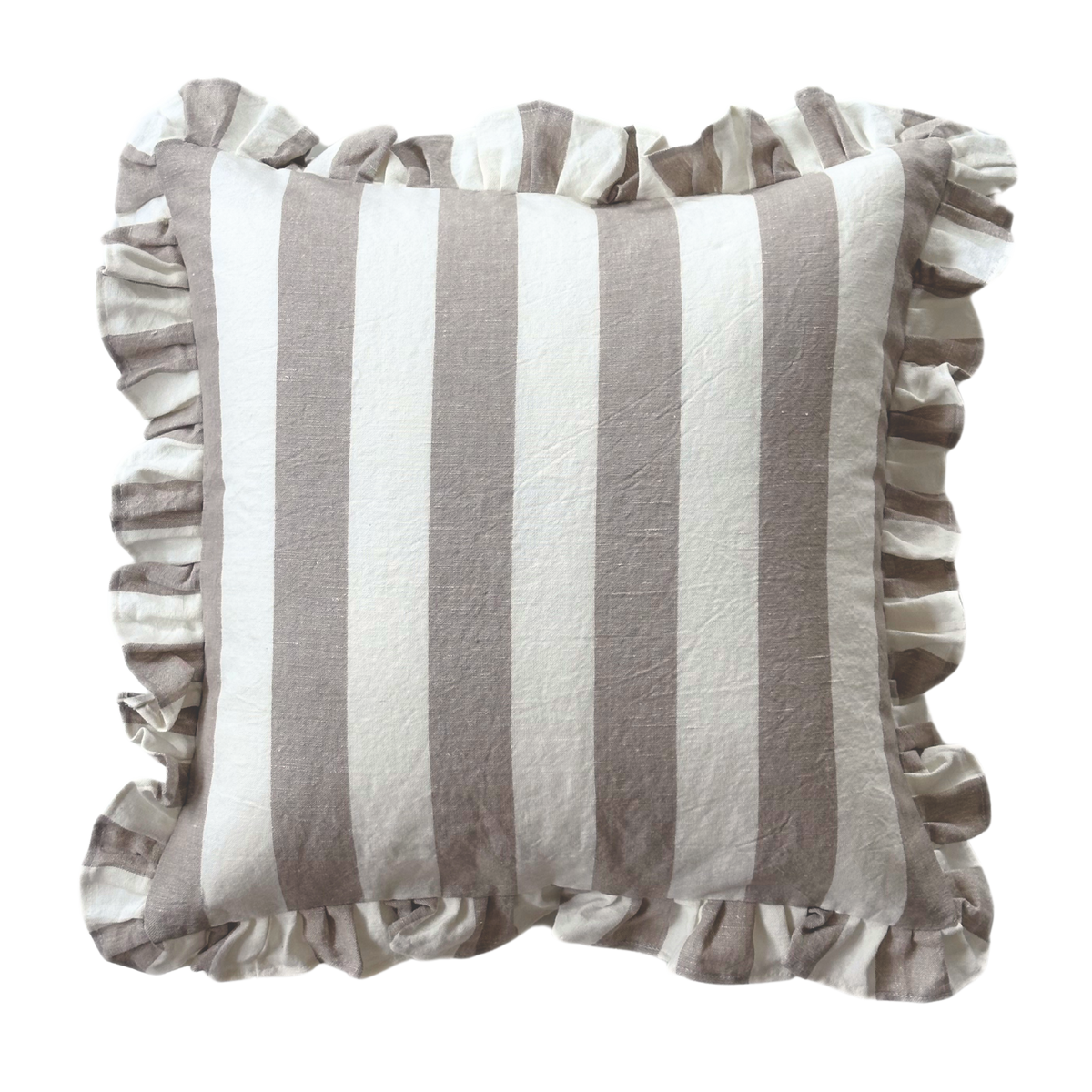 Ruffled Cabana Stripe Pillow