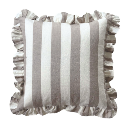 Ruffled Cabana Stripe Pillow
