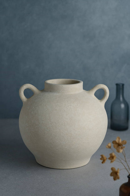 Paper Mache Vase w/ Handles