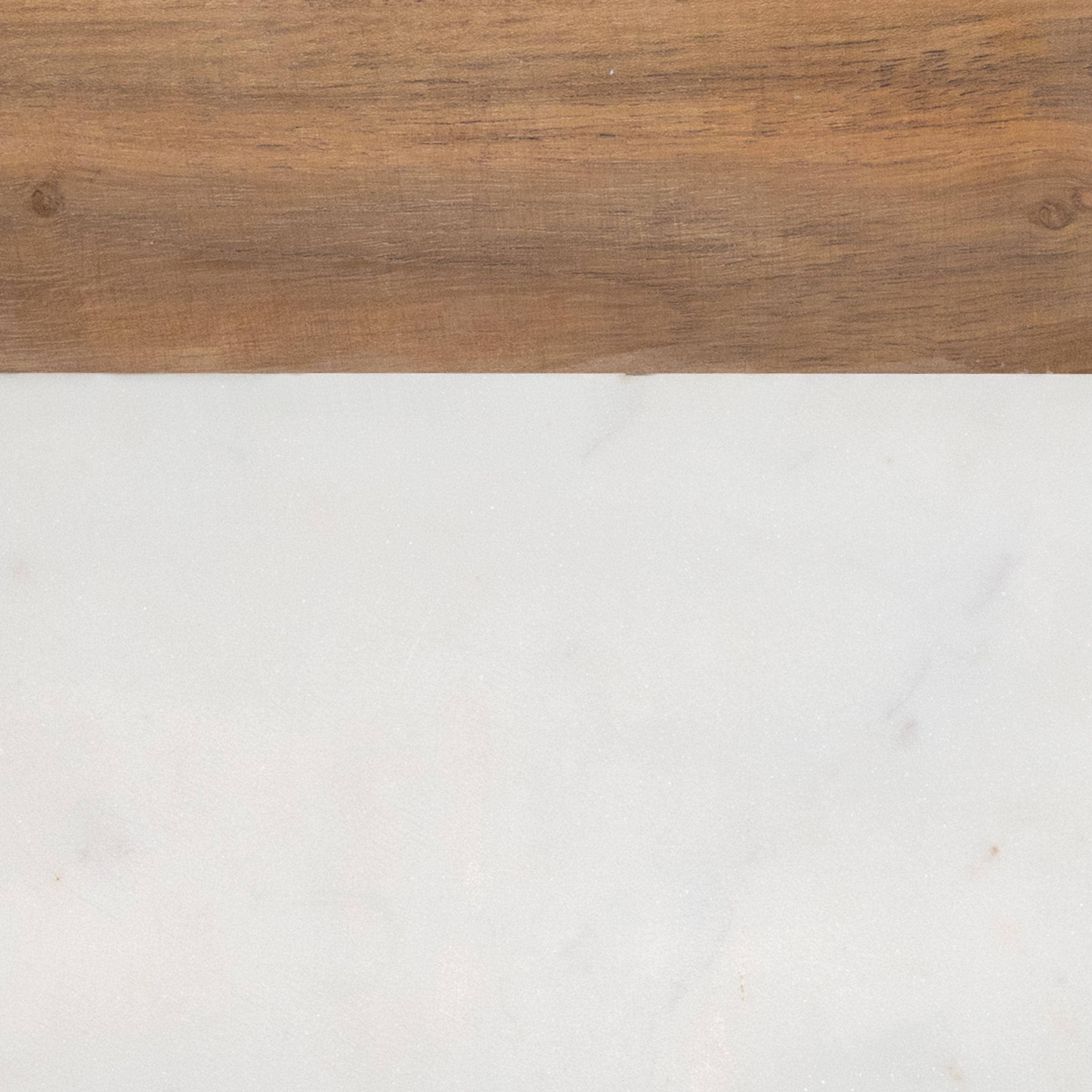 White Marble &amp; Wood Cutting Board